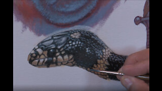 How to Paint a Snake Head - Wildlife Art
