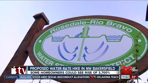 Proposed water tax hike for Rosedale Rio Bravo residents