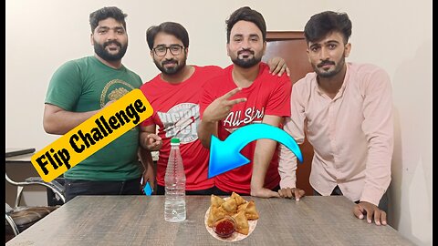 Bottle flip Challenge and won the food