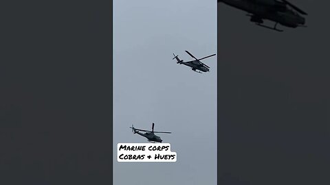 Marine Corps Cobras and Hueys over Liberty Hill, Texas Feb 2023