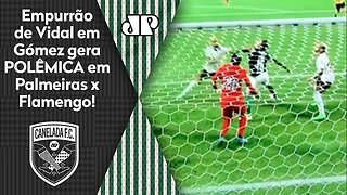 FOI PÊNALTI? OLHA esse LANCE de Vidal em Gustavo Gómez que gerou POLÊMICA em Palmeiras x Flamengo!