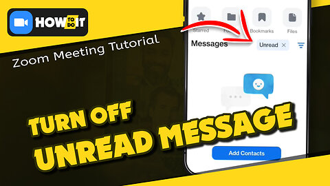 How to turn off unread message on Zoom