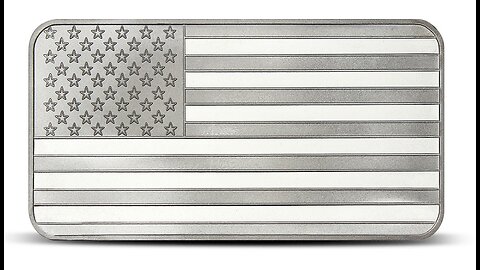 10 oz SilverTowne American Flag Silver Bar (New) #003