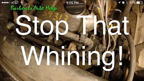 How to diagnose a whining noise in your accessory drive