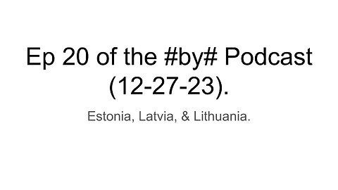 Ep 20 of the #by# Podcast (12-27-23).