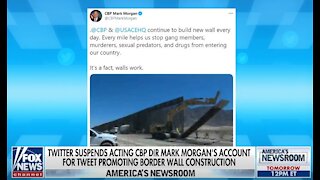 Mark Morgan slams Twitter for suspending his account over tweet on border wall