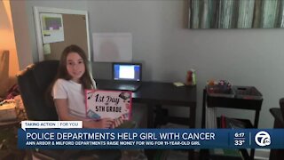 Local police departments raise money for child with cancer