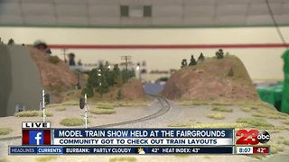 Model train show held at fairgrounds