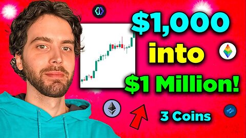 My 'Get Rich' Crypto Strategy: $1,000 to $1M | 3 NEW Altcoins!