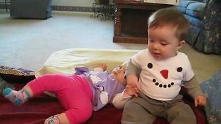"Siblings Enjoy The "I'm A Little Teapot" Song"