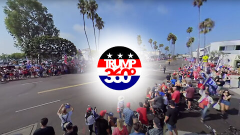 360° LARGEST spontaneous rally for President Trump in Newport Beach, California - #TRUMP360