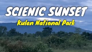 Scenic Sunset View Near Kulen Mountain-Phnom Kulen National Park