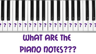 What Are The Notes On The Piano? | Piano Notes