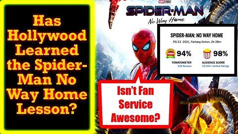 Has Hollywood Learned The Escapism Lesson After Spider-Man No Way Home Fan Service Friendly Success?