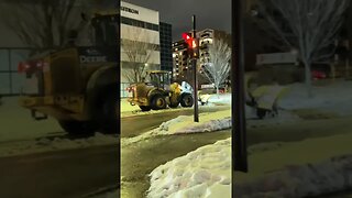 Midnight Snow Removal in Action