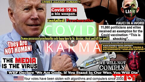 Covid Karma: Politicians catching Covid after claiming the vaccines stop transmission.