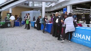 Job fair for high school seniors who want to join work force