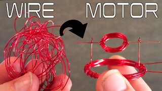 ULTIMATE DIY electric motor using ONLY A WIRE