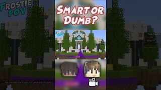Smart or Dumb? (ft. @JFrostie) - #shorts #minecraft #gaming #eggwars #pvp #funny #highlights