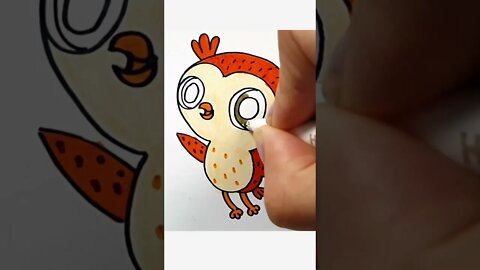 How to draw and paint Odo Owl #shorts