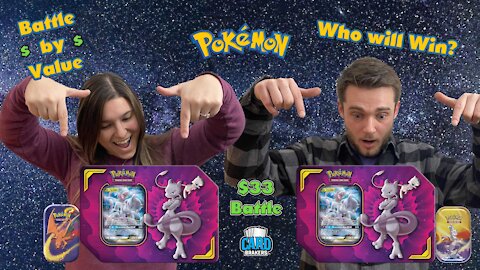 $33 Pokemon Battle: Two Mew & Mew Two Tin + Two Mini Tins | Who Will Win?