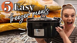 5 FALL CROCKPOT FREEZER MEALS | EASY DINNER RECIPES | MAKE THEM NOW OR FREEZE THEM FOR LATER!