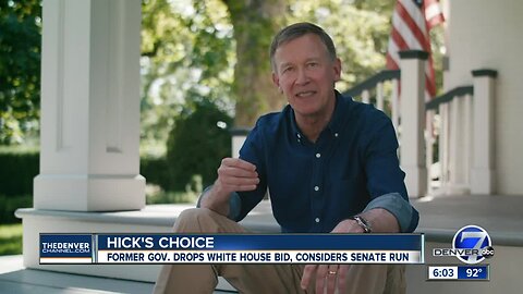 John Hickenlooper formally ends 2020 presidential bid, says he's giving Senate run 'serious thought'