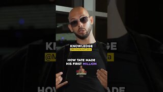 How Andrew Tate made his first Million Dollars 🤑💰 😲 #trending