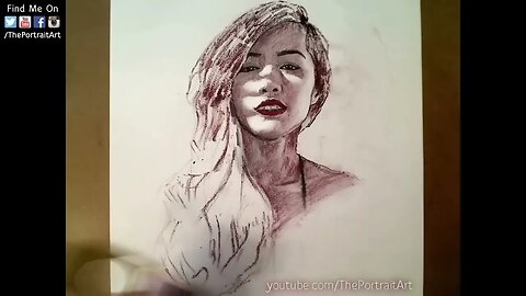 Drawing Girl Portrait with MakeUp Tools Only!