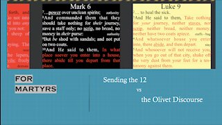 227. Rubric pt 2. Instructing martyrs. Matthew 10 & 24, Mark 6 & 13, Luke 9 & 21