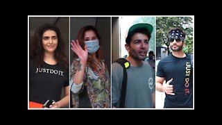 Karan Tacker, Karishma Tanna, Arrti Singh & Jay Bhanushali Snapped Going To The Gym