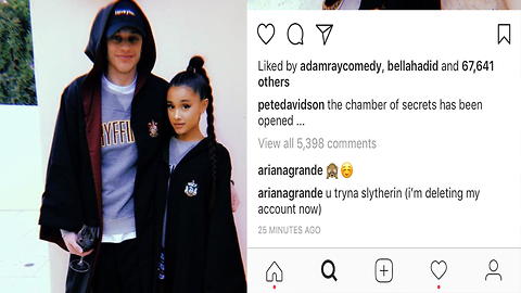 Ariana Grande & Pete Davidson Go IG Official With Hogwarts Date Night!