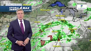 Mostly cloudy with temps in the 40s Wednesday evening