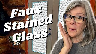 Affordable DIY Faux Stained Glass for Windows and Doors / Renter Friendly