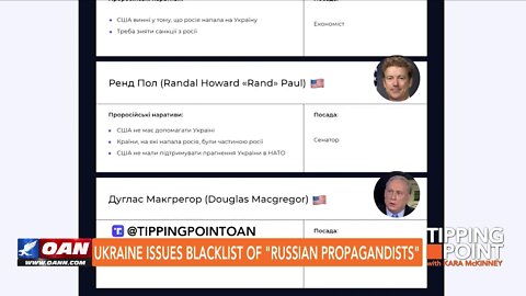 Tipping Point - Ukraine Issues Blacklist of "Russian Propagandists"