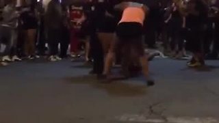 Allen Street brawl caught on camera