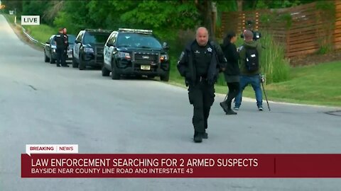 Residents asked to shelter in place as police search for 2 suspects near County Line Road and I-43