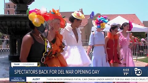 Spectators return for 2021 opening day of races at Del Mar