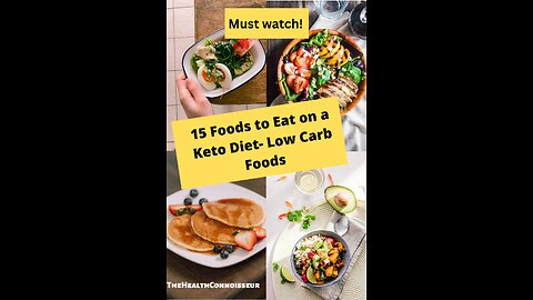 15 Foods to Eat on a Keto Diet- Low Carb Foods🥗