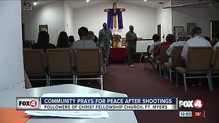 Community prays for peace after shootings
