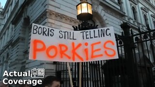 One man protest against Boris Johnson | DOWNING STREET | 6th July 2022