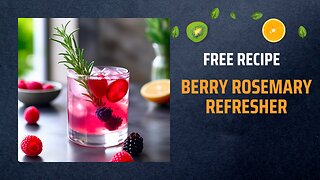 Free Berry Rosemary Refresher Recipe 🍓🌿+ Healing Frequency🎵