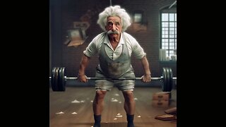 Einstein is working out