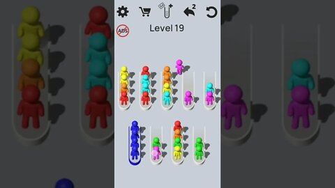 Crowd Sort Color Sort & Fill Gameplay Level 19 StressRelief Music#shorts #youtubeshorts#viral