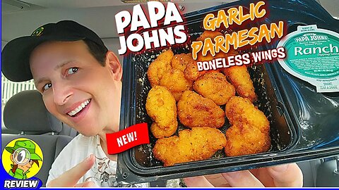 Papa John's® GARLIC PARMESAN BONELESS WINGS Review 👨‍🍳🧄🧀🐔 ⎮ Peep THIS Out! 🕵️‍♂️