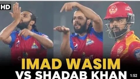 IMAD WASIM AND SHADAB KHAN FIFGT IN PSL
