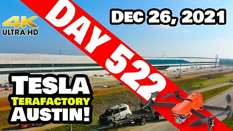 Tesla Gigafactory Austin 4K Day 522 - 12/26/21 - Tesla Terafactory - CAR-B-Q OUTSIDE OF GIGA TEXAS!