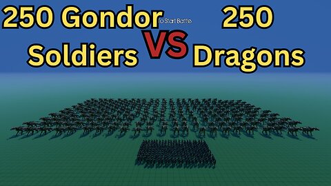 250 Gondor Soldiers Versus 250 Dragons || Ultimate Epic Battle Simulator