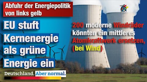Abfuhr der Energiepolitik von links gelb, AfD