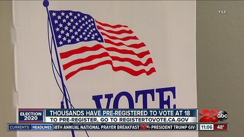 Thousands have pre-registered to vote at 19